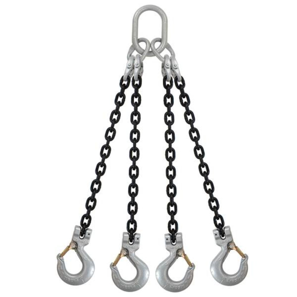 Sling Chain, W/Oblong Sling Hook, 3/8 Inch, 4 Leg 38G100QOS-5