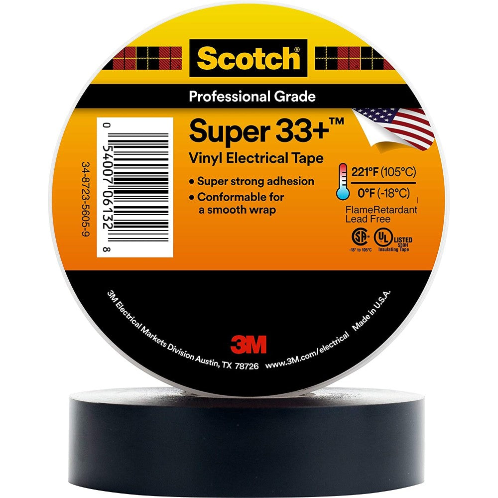 Tape Insulation 7 Mil 3/4 In Black SUPPER 33+