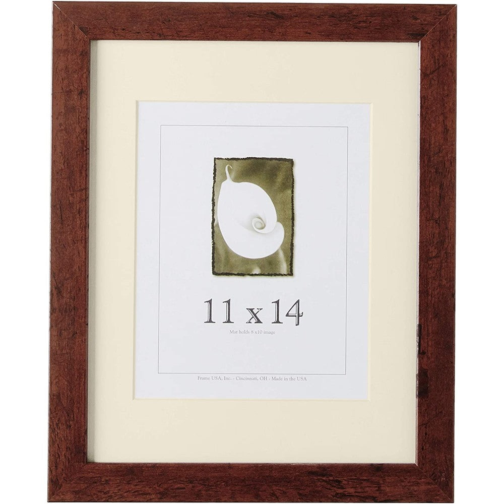 Picture Frame Dark Brown 11 In Wood CUSTOM FABRICATED PHOTO FRAME