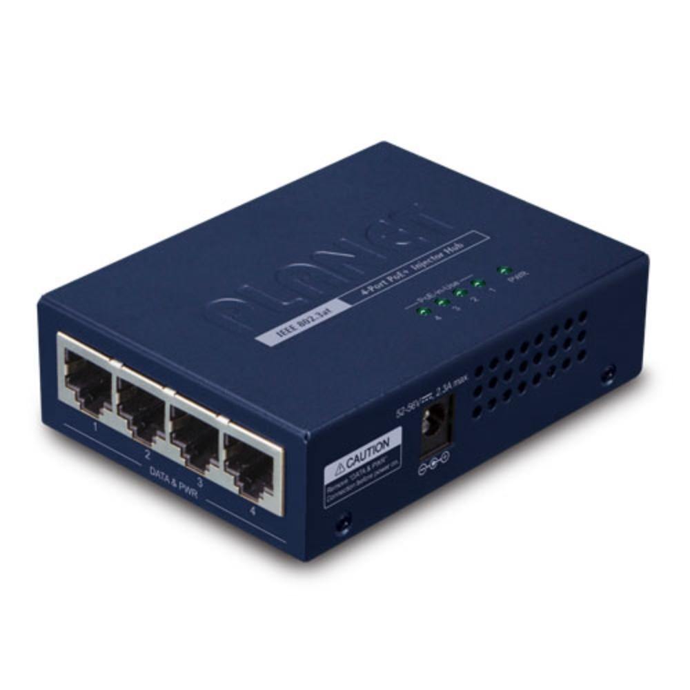 4-Port Poe+ Injector Hub (Ieee 802.3At) HPOE-460 - TagTorch