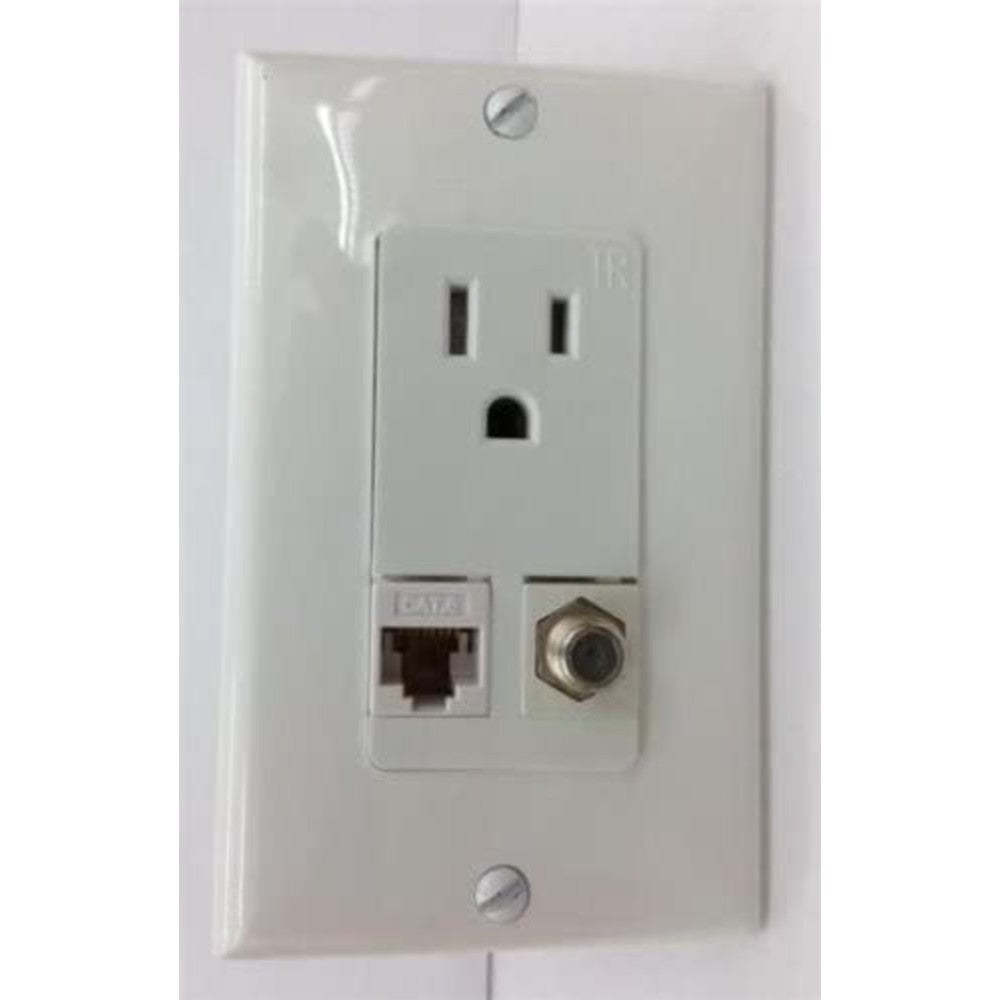 Double Outlet Face Palte With Rj45 Socket Manufacturer: Hubbell Or Equivalent