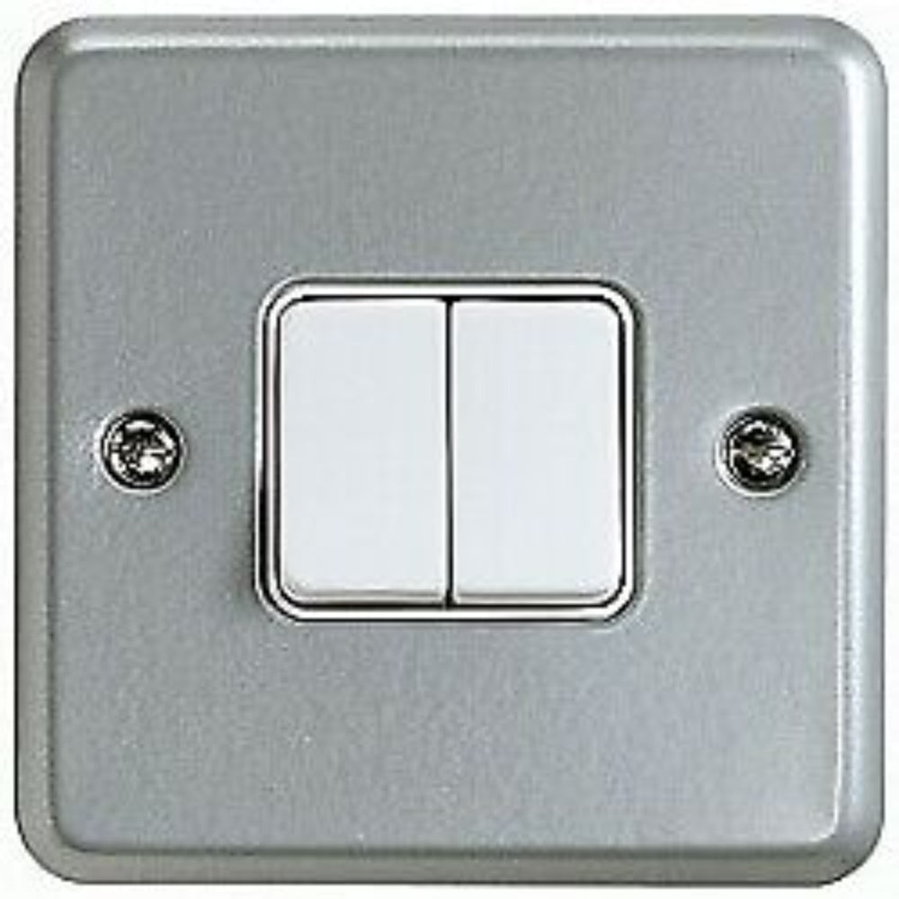 Socket, Switch, Metal Clad, 2 Way, 2 Gang, 10A 3592ALM