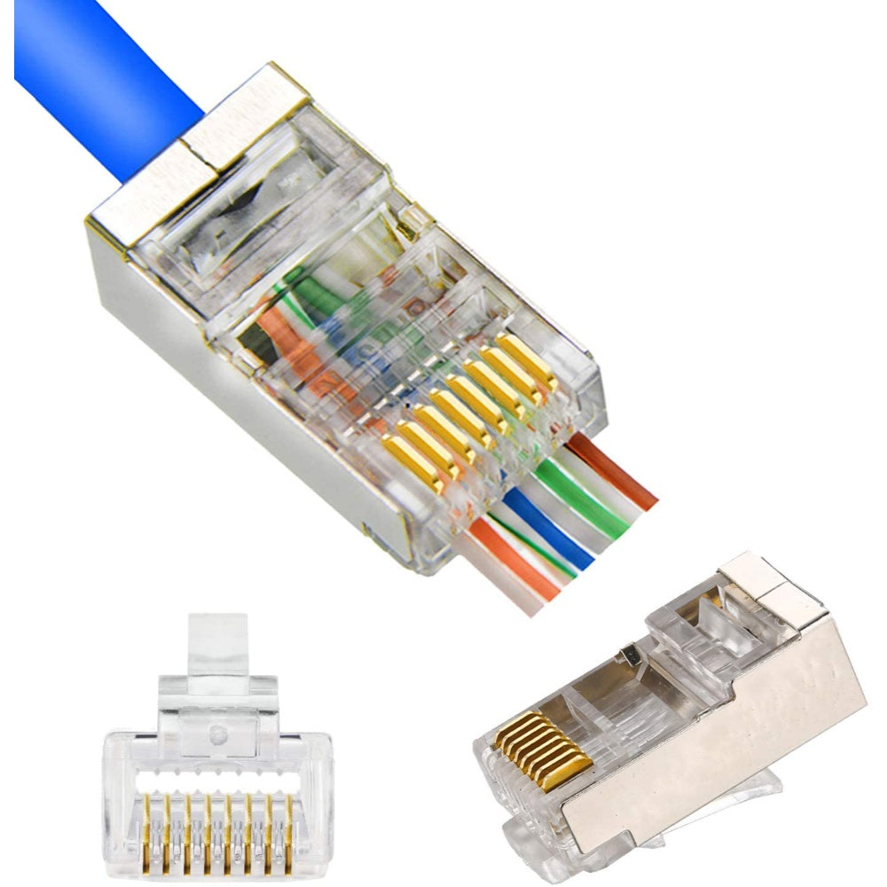 Connector Rj45 Metal Shielded CAT 6 SHIELDED RJ45 MODULAR PLUG KUWES, ITEM CODE: 1080T8ST