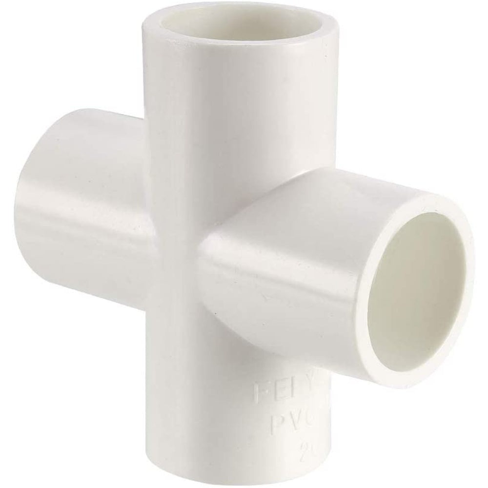 Tee, Standard, Socket X Socket X Socket, Sch- 80, Off-White, 20 Mm