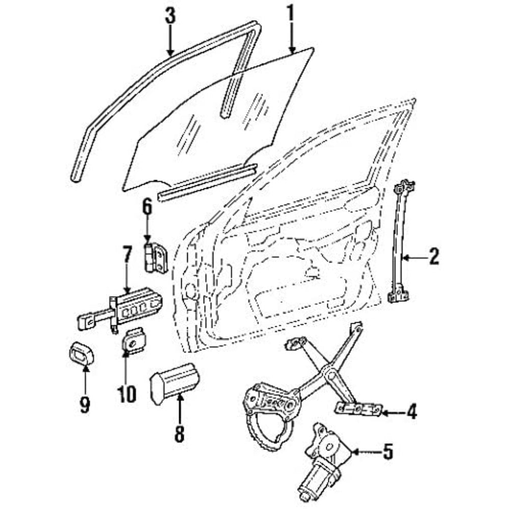 Motor, Window Regulator, Left Side, Benz, 000 820 4908 A0008204908