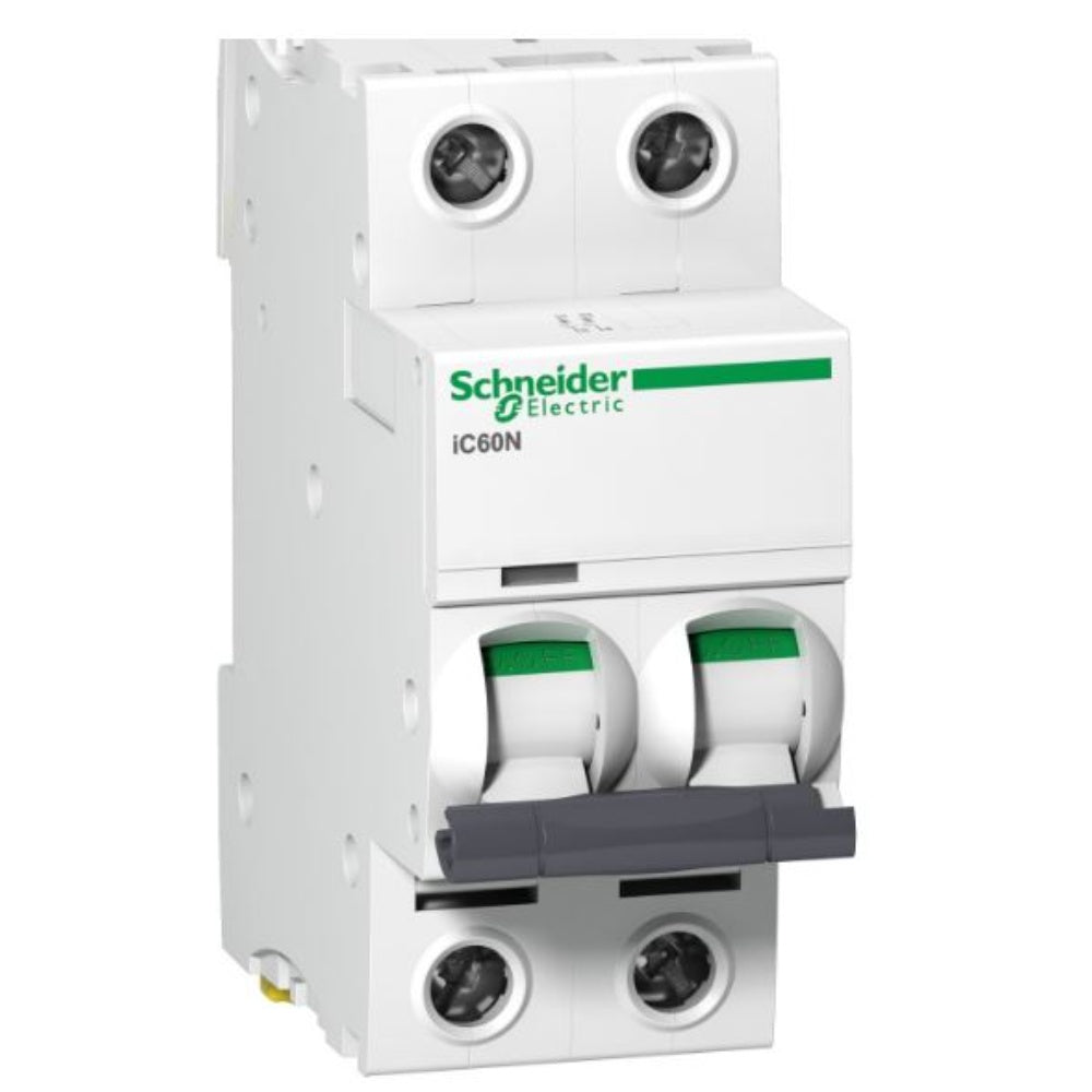 Breaker, Type: Mcb, Amperage: 2 Amps, Pole: 2, Model: C60N SCHNEIDER ELECTRIC, A9F44202