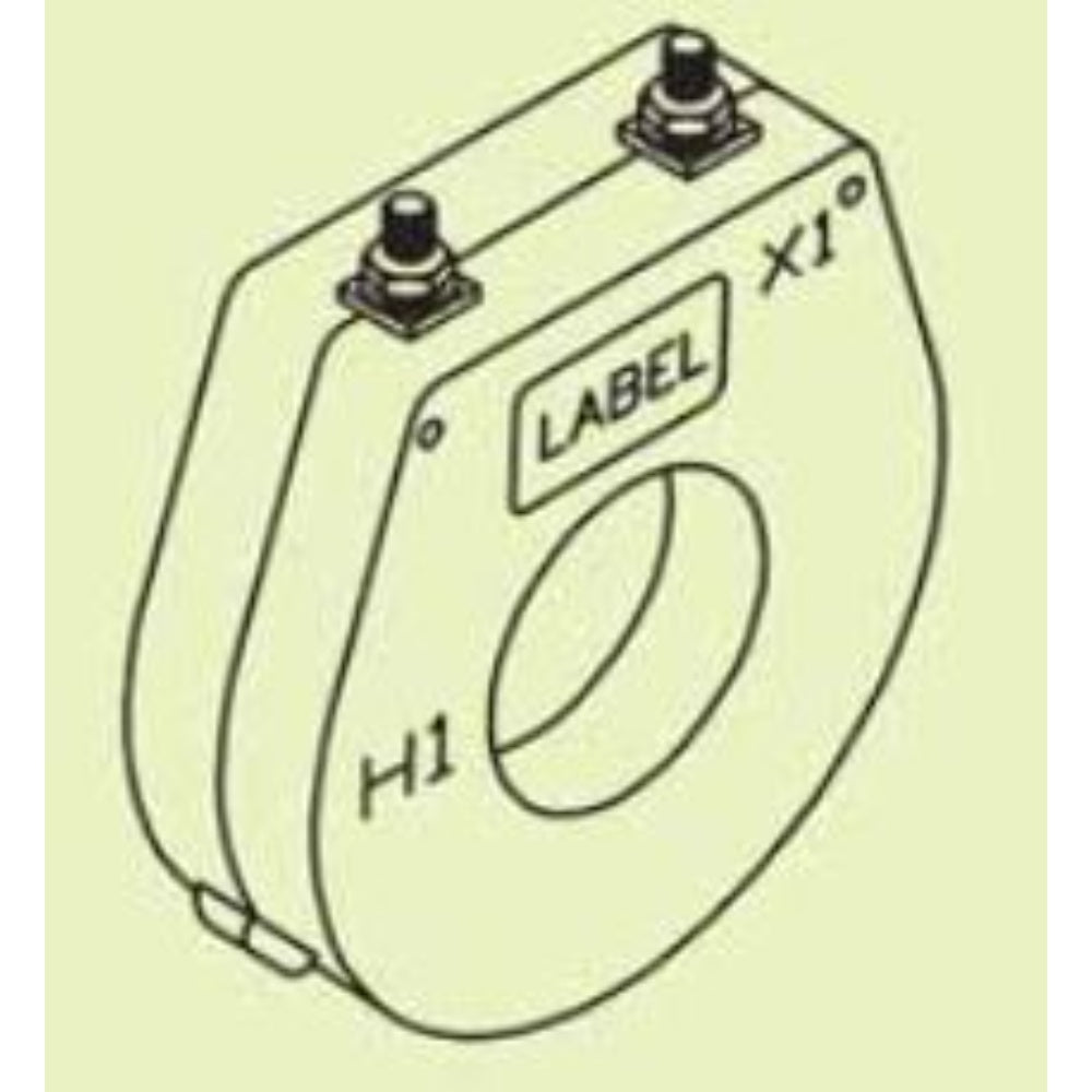 Transformer, Type: Current (Ct), Ratio: 50/5A, Rf1.0, Acc Class +/- 2%, 1.5Va, 50-400Hz CAT NO: 63B-500