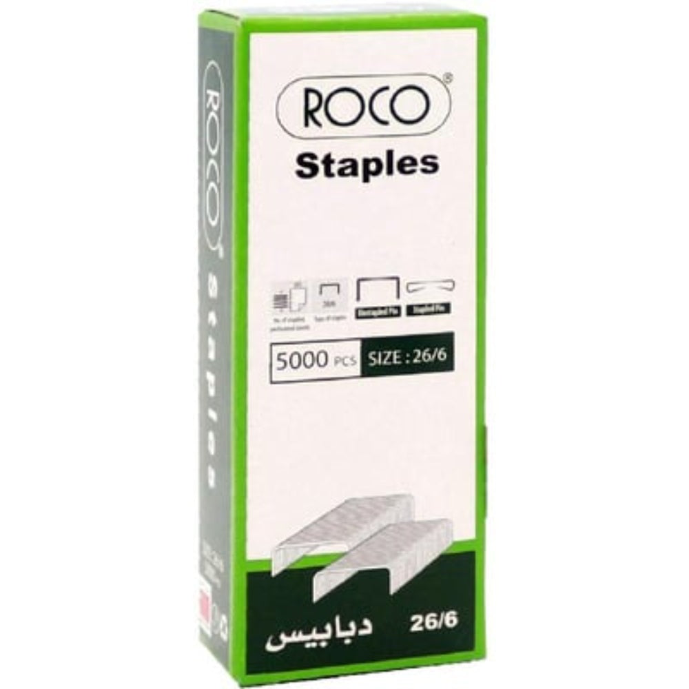 Stapler Pins /Zimba Teli- 1Kutu/20Pak STAPLE 26/6 5000/PK, ROCO RQ-20227