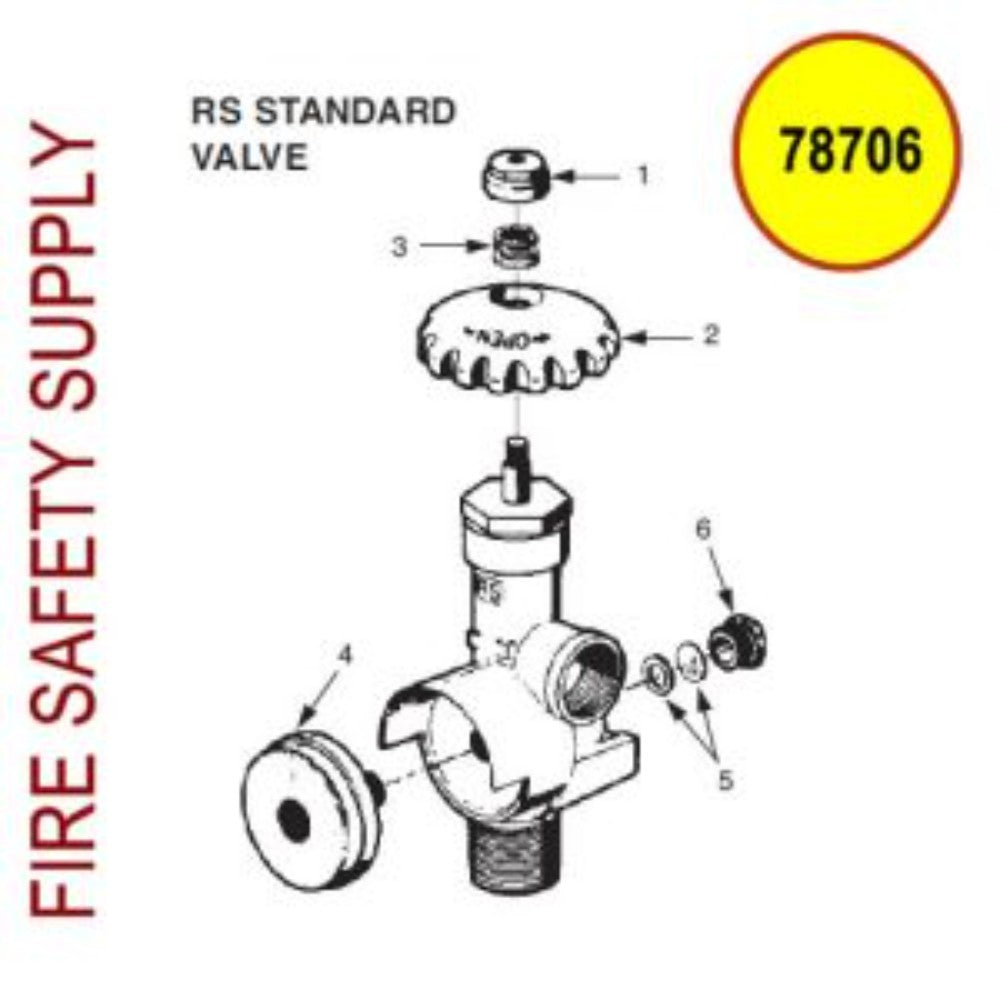 Ansul Valve, Nitrogen Cylinder Reg. 78706