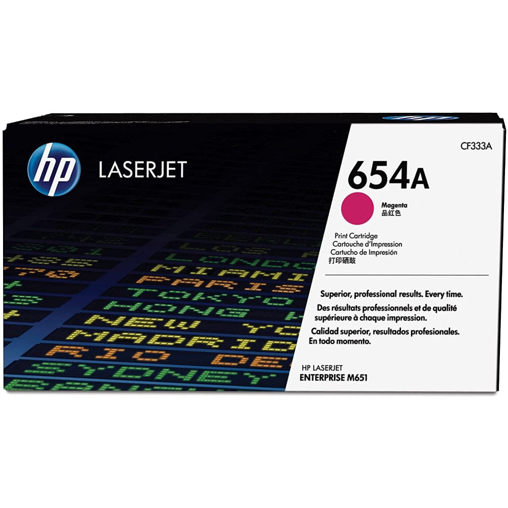 Cartridge, Toner, Laser, 654A, Magenta, CF333A