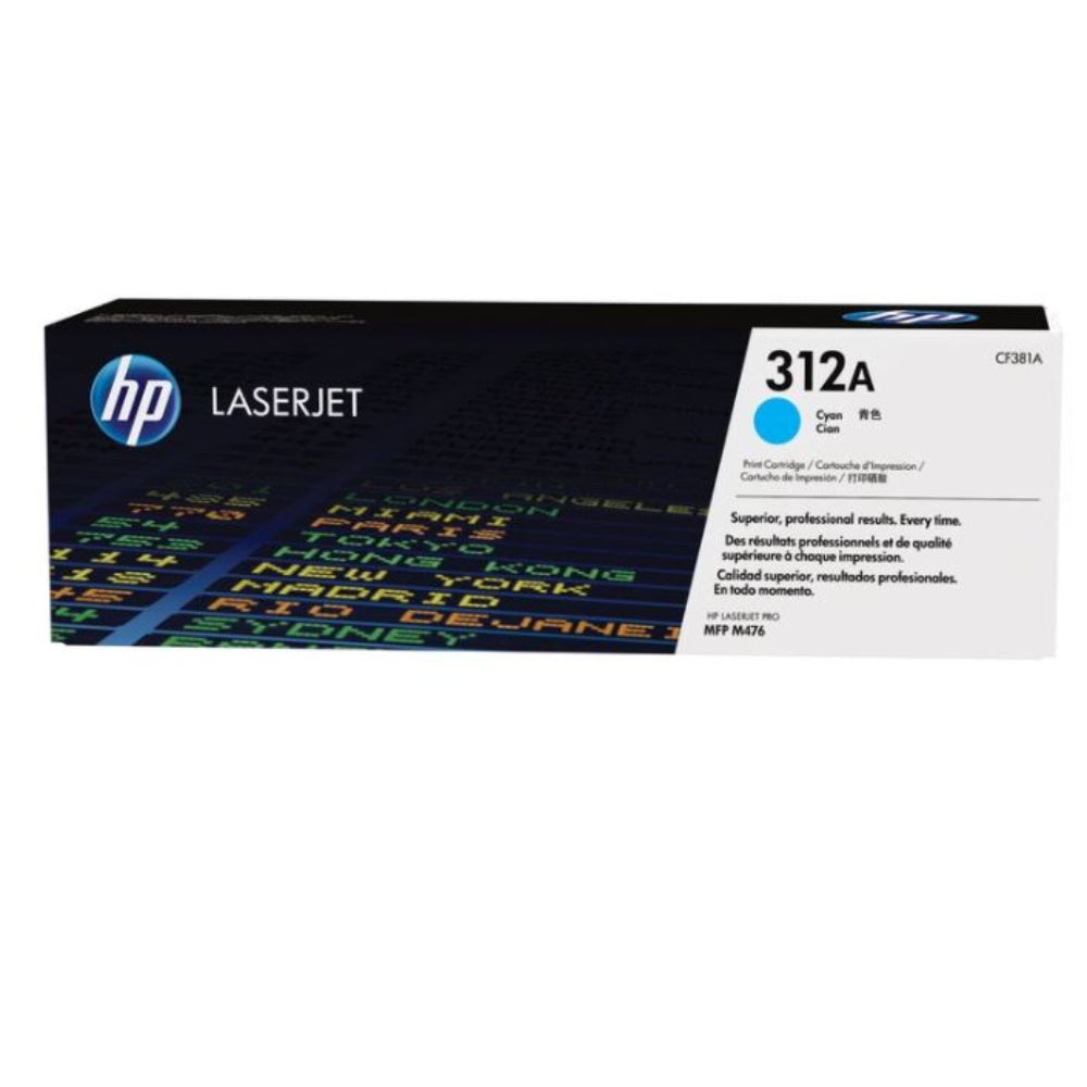 Cartridge, Toner, Laser, 312A, Cyan, CF381A