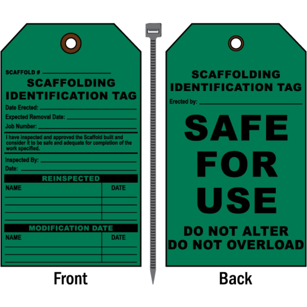 Tag, Instruction, Double Sided, Safe For Use Do Not Alter, 3-1/4 X 5-5/8 Inches E1516