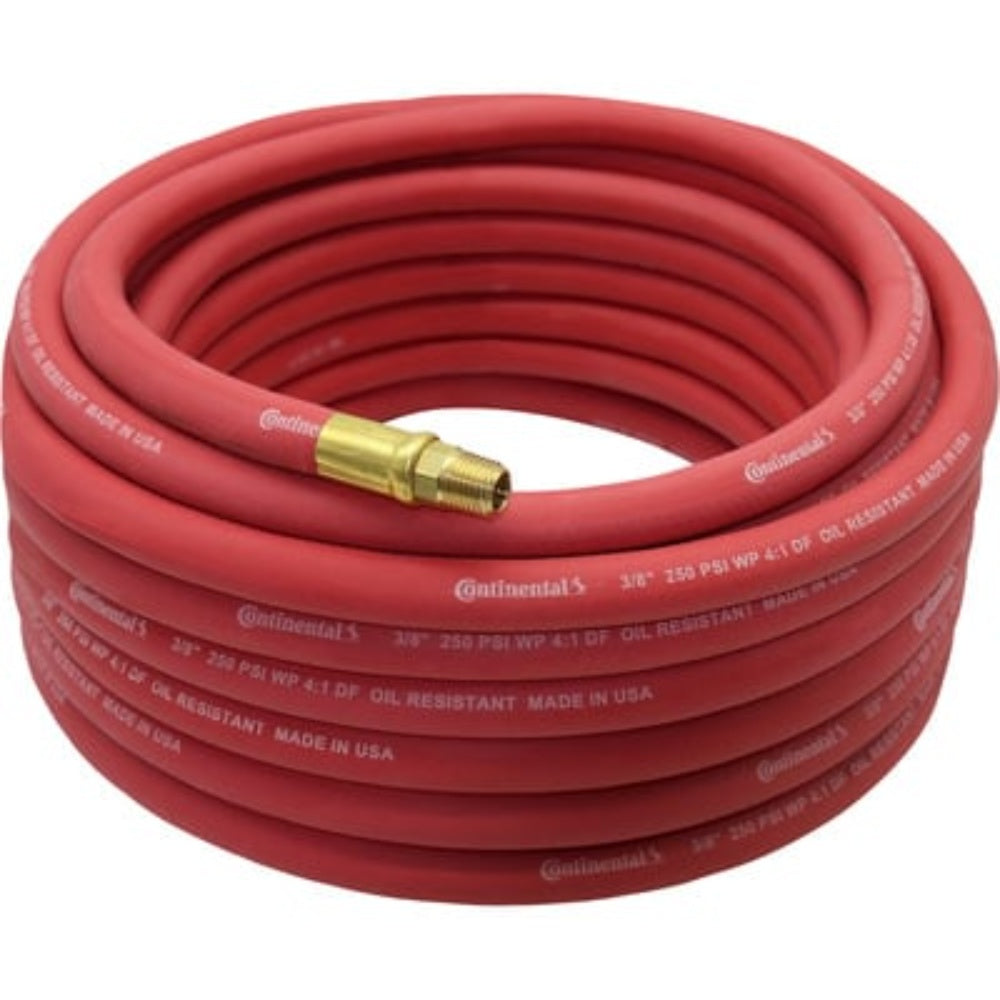 Hose Assembly, Nonmetallic, Rubber, Red, 250 Psi, 3/8 Inch X 50 Feet, 121051