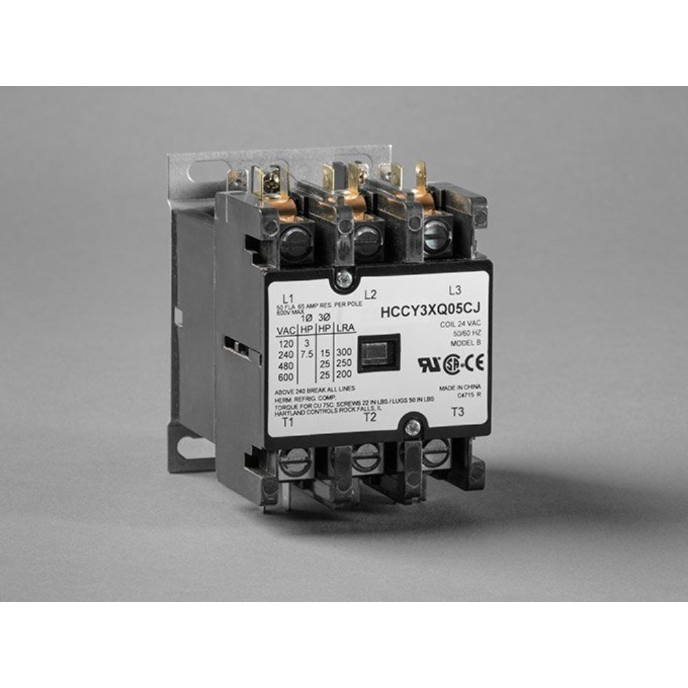 Contactor, Magnetic, 3 Poles, 240/600V, 50/60 Hz, 12 Fla, HN53TA024NC, XMC0-128-E