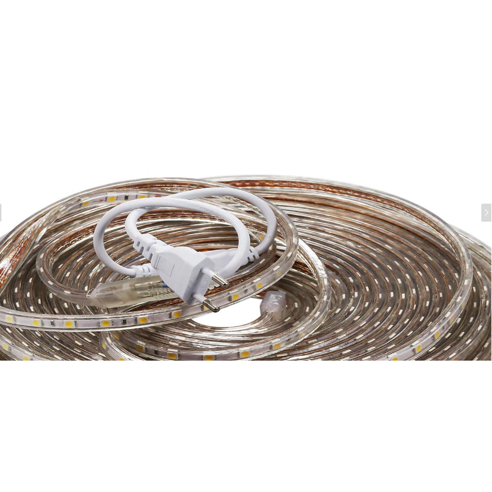 30M 98.4Ft 1800 Led Strip Lights 5050 Smd With Eu Plug Warm White Waterproof Cuttable, #05251539