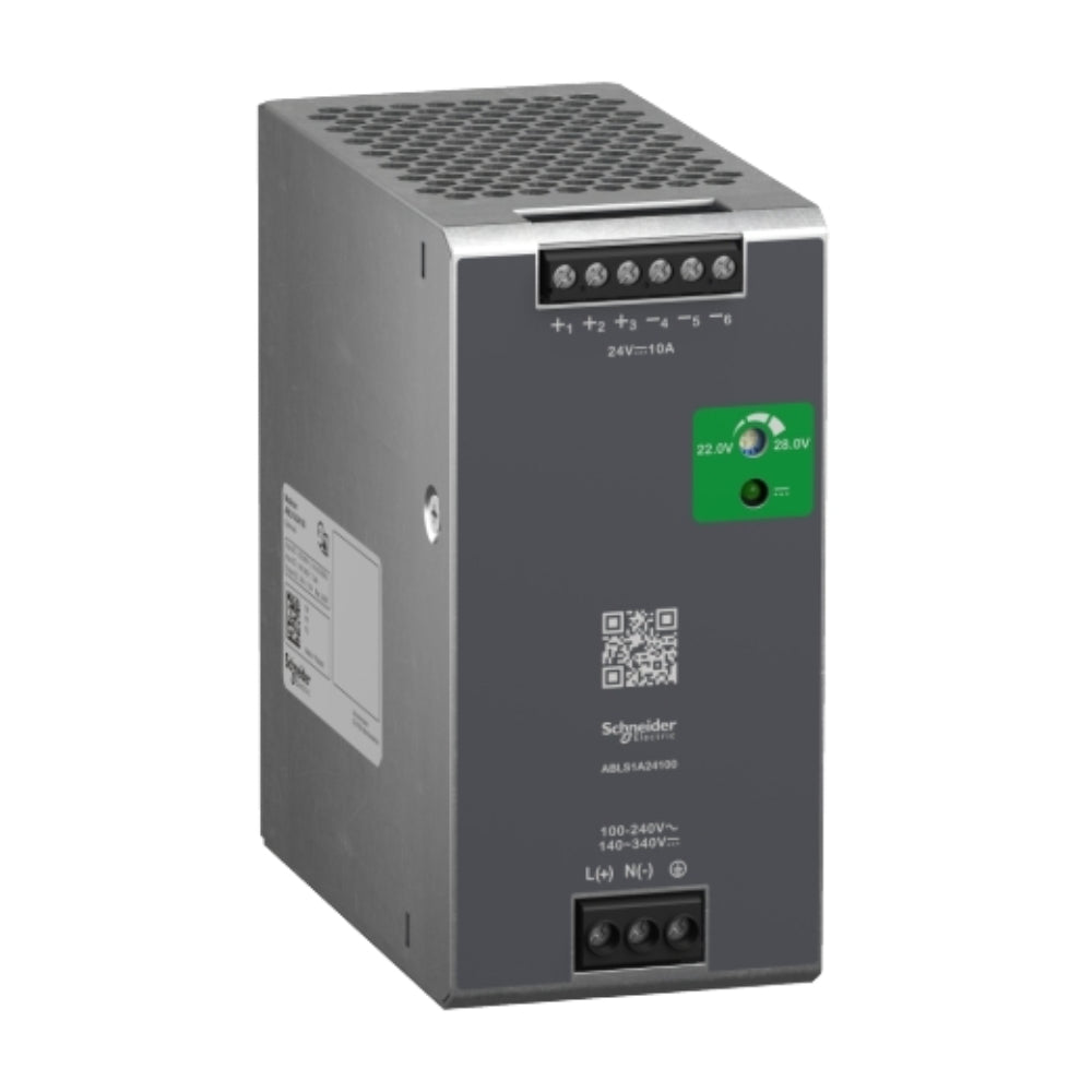 Power Supply, Electrical Type Control 240W, Din Rail Mounted, Input: 115/ 230Vac, 50/60 Hz, Output: 24Vdc