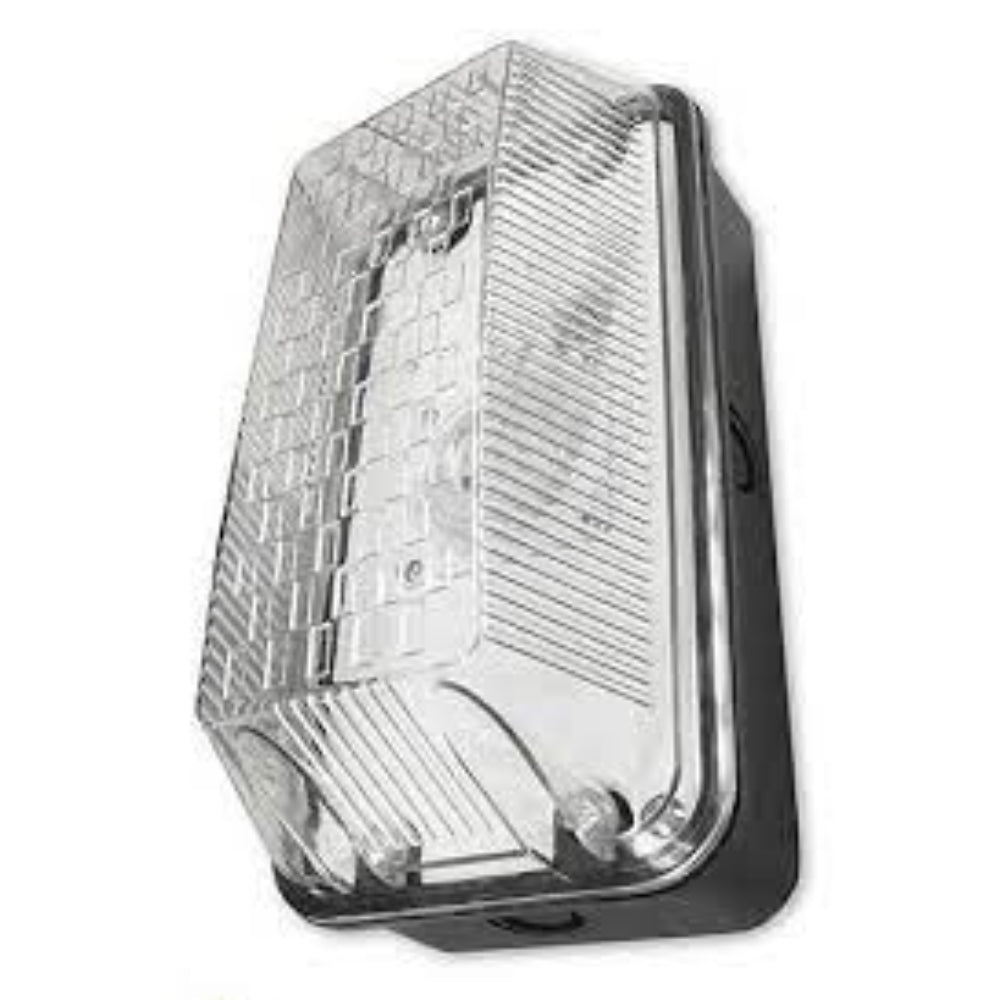 Led Bulkhead Light Fixture, 10W, 6500K, E27 Base, 220V.Part # 4058075095731, Osram, Powermaster Polycarbonate LED Bulkhead, IP65, 10W, 650lm, 6500K