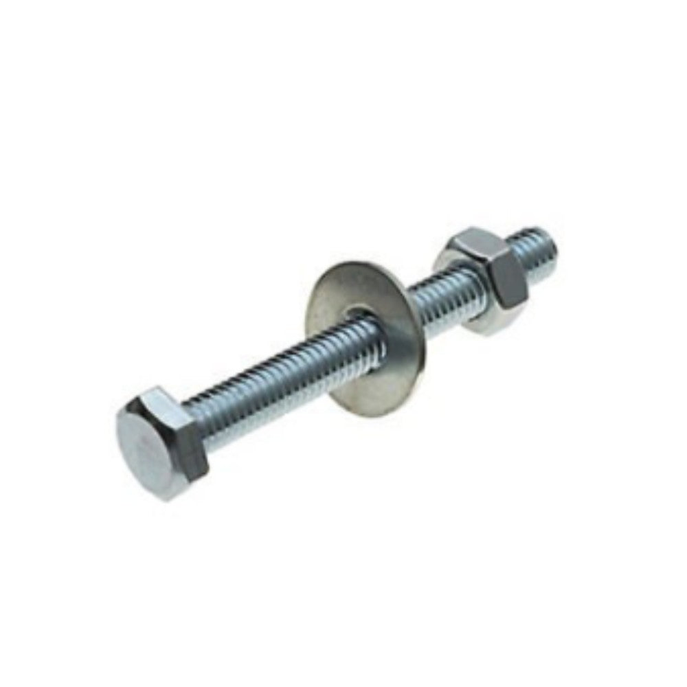 M6 Hex bolt (L) 50mm (Dia) 6mm, Pack of 10