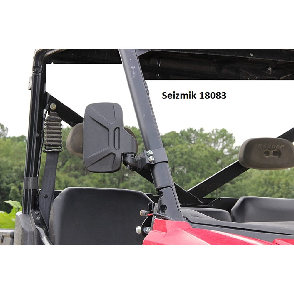 UTV Folding Side View Mirrors (Pair - ABS) for Various Size UTVs (Polaris Pro-Fit and Can-Am Profiled)