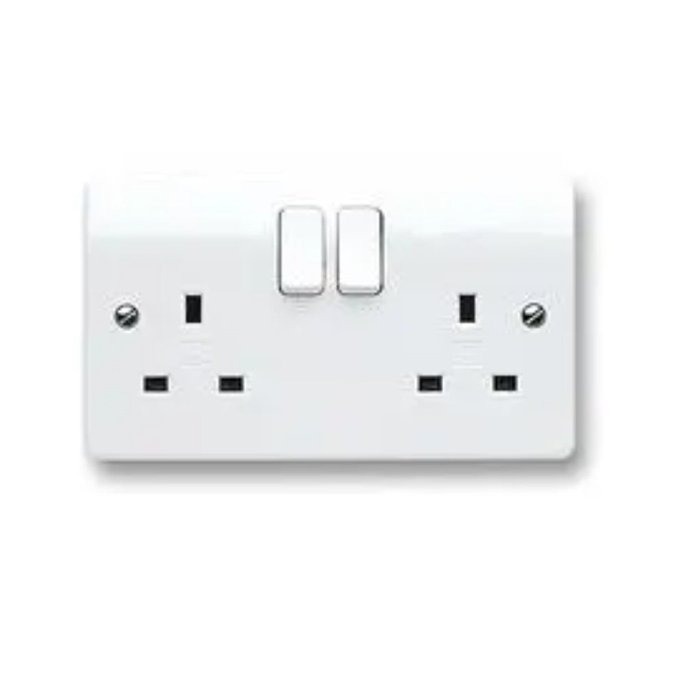 Socket, Outlet, Switch, 2 Gang, 13A K2747Whi