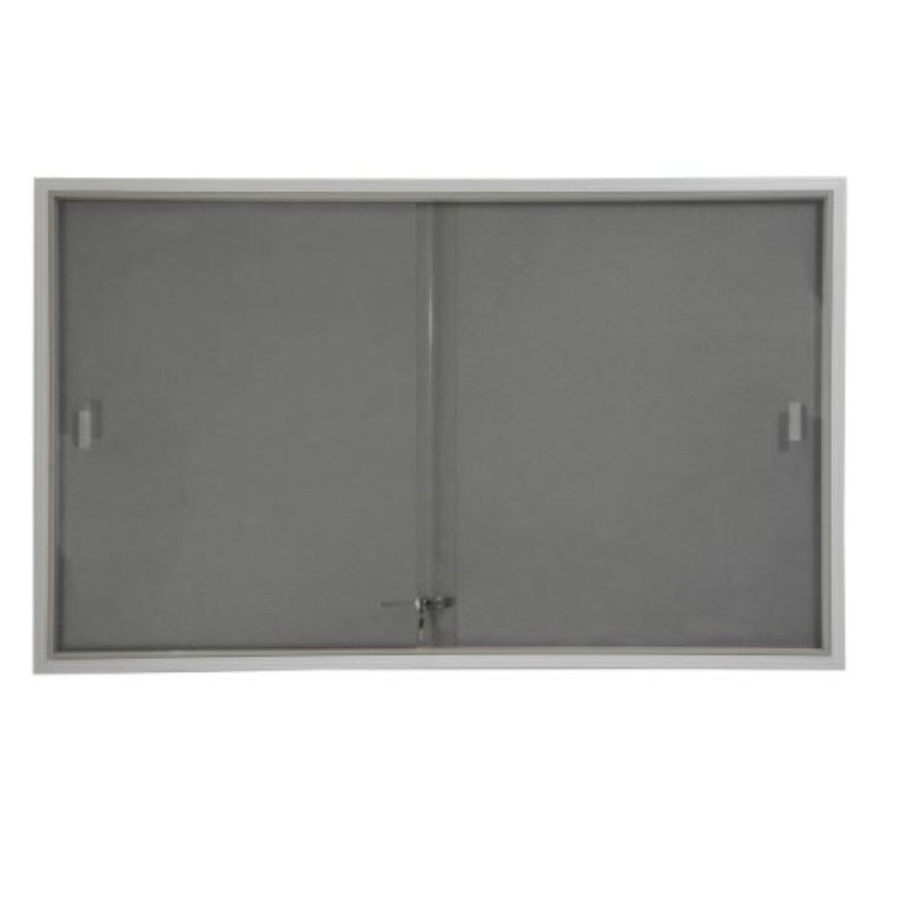 Bulletin Board, Enclosed, Aluminum, Gray, 60 X 36 Inches Fbsd63Svlg