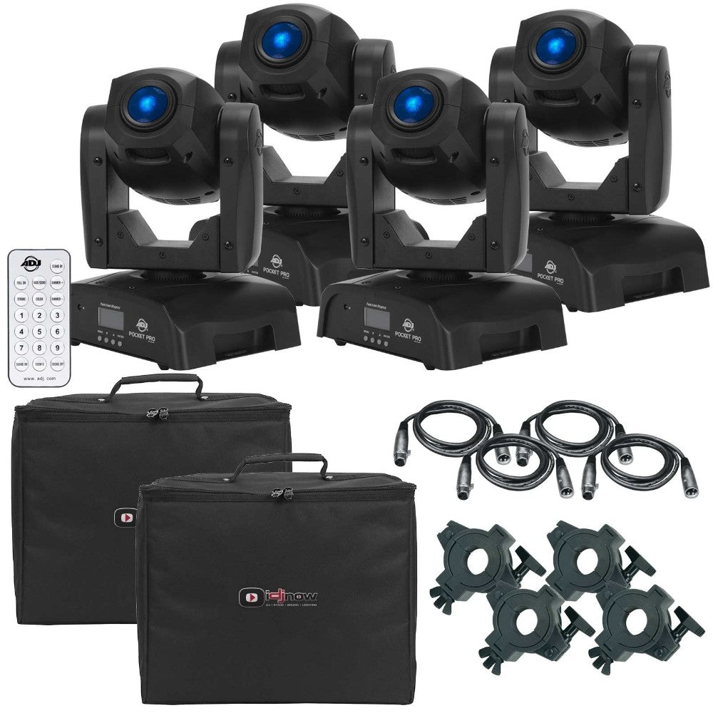 Light, Moving Heads, Dj, Led, W/ Remote, 100-240V, 50/60 Hz Pocketpro4Pk