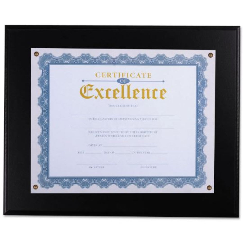 Award Plaque, 13 1/3 X 11, Black, Item # A010406137, Model # Unv76827