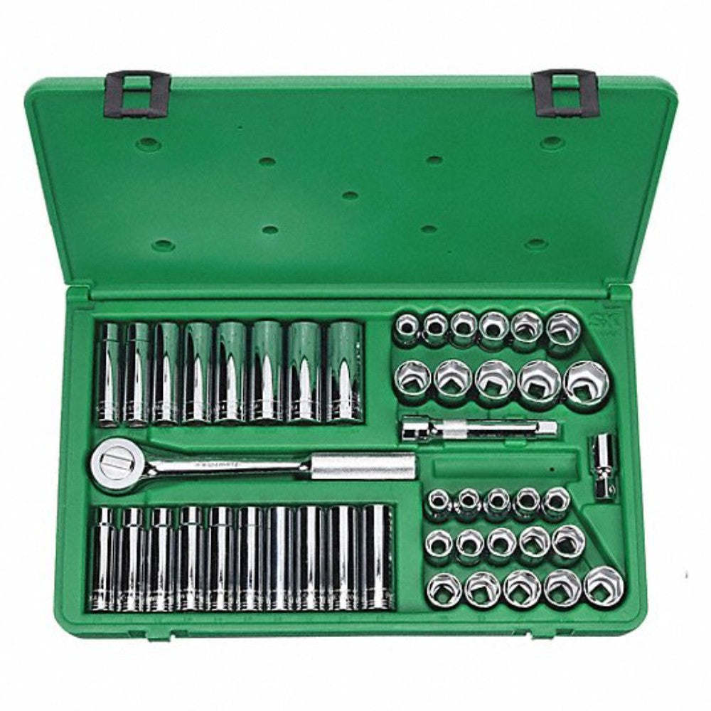 Socket Set, Socket Wrench, Chrome-Molybdenum Steel, 10 Pieces