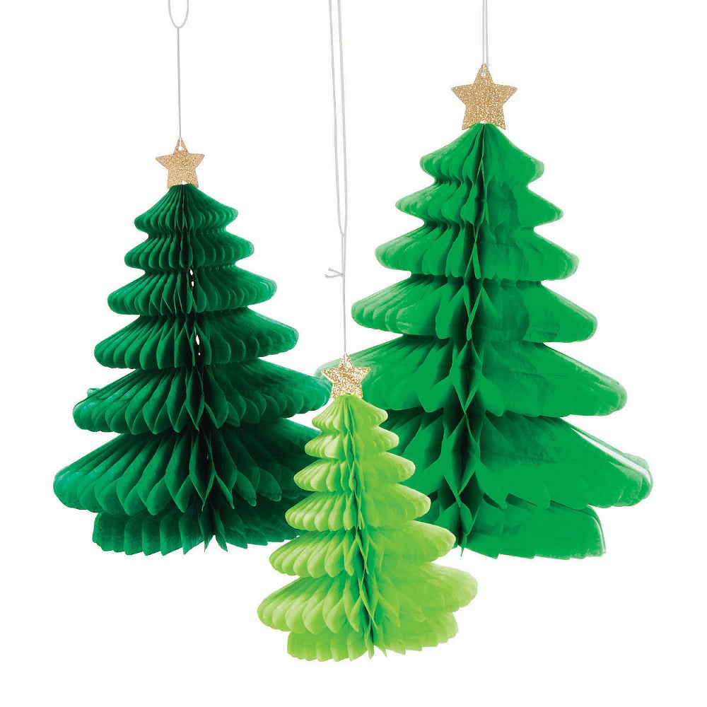 Christmas Tree Fold-Out Hanging Paper Lanterns 13780722